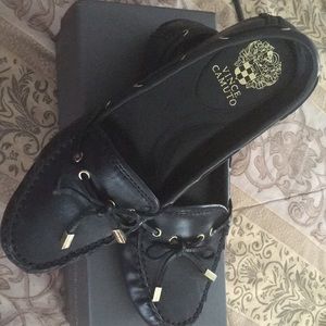 Vince Camuto Black Nappa Driving Shoes